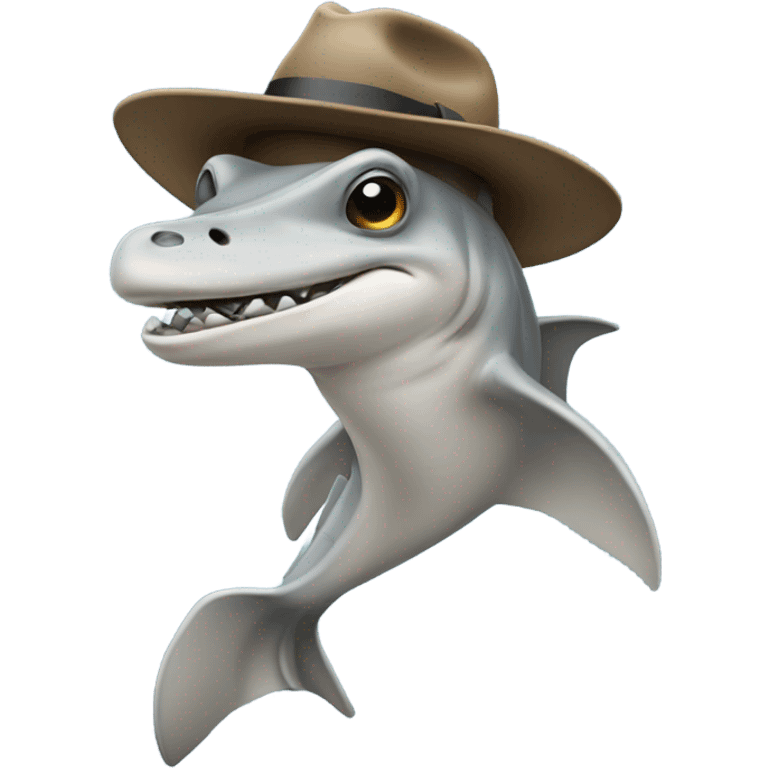 Hammerhead with a fedora emoji