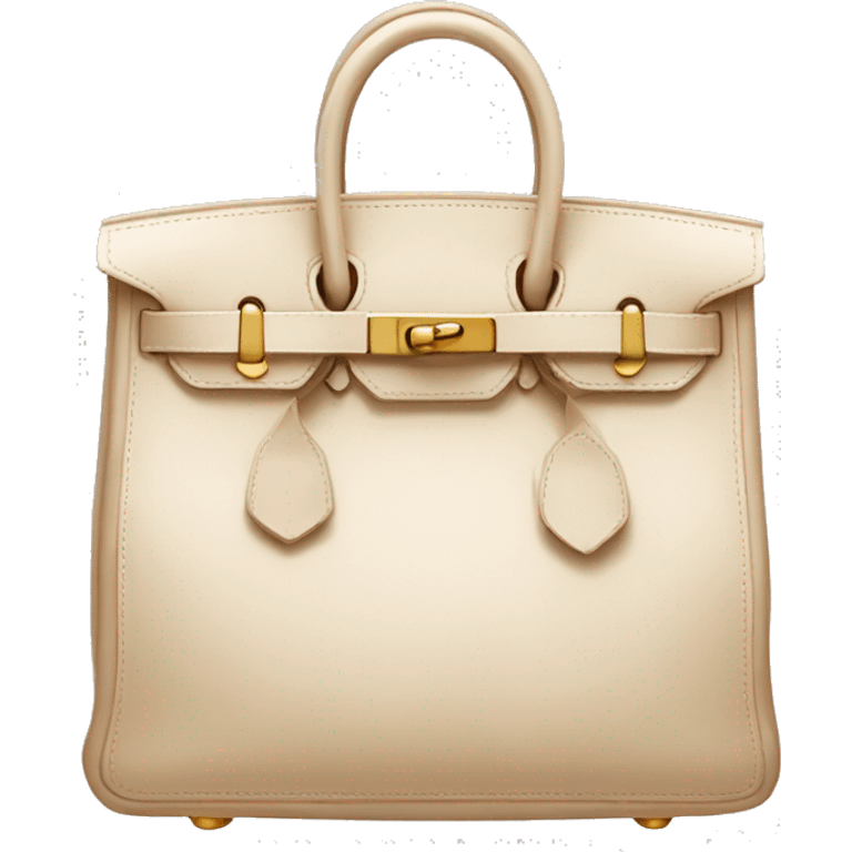 Birkin bag in beige emoji