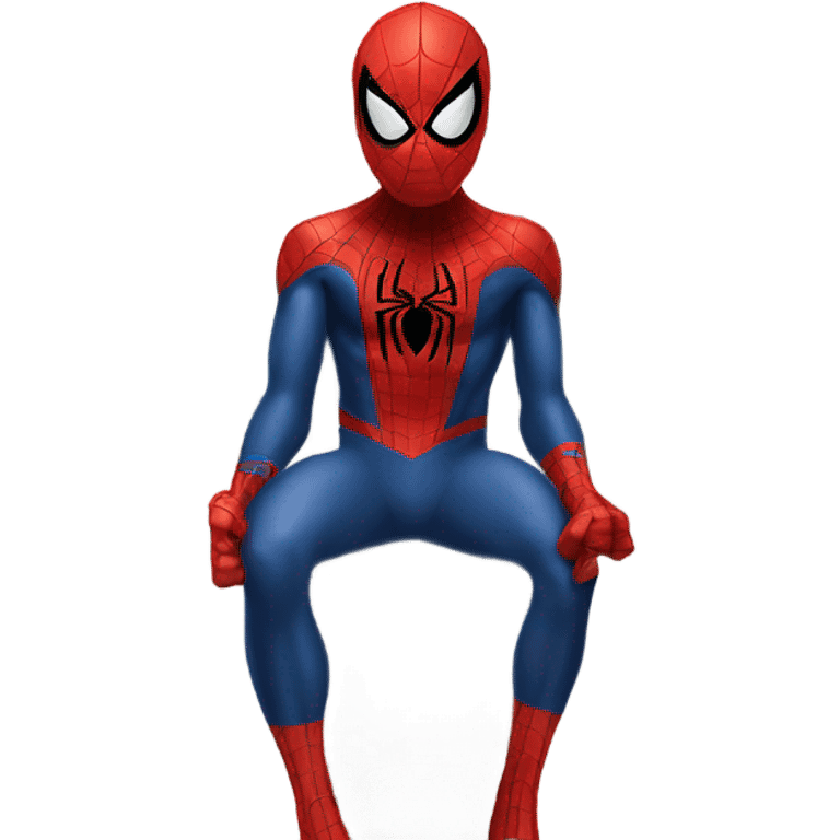 Spider man in a toilet emoji