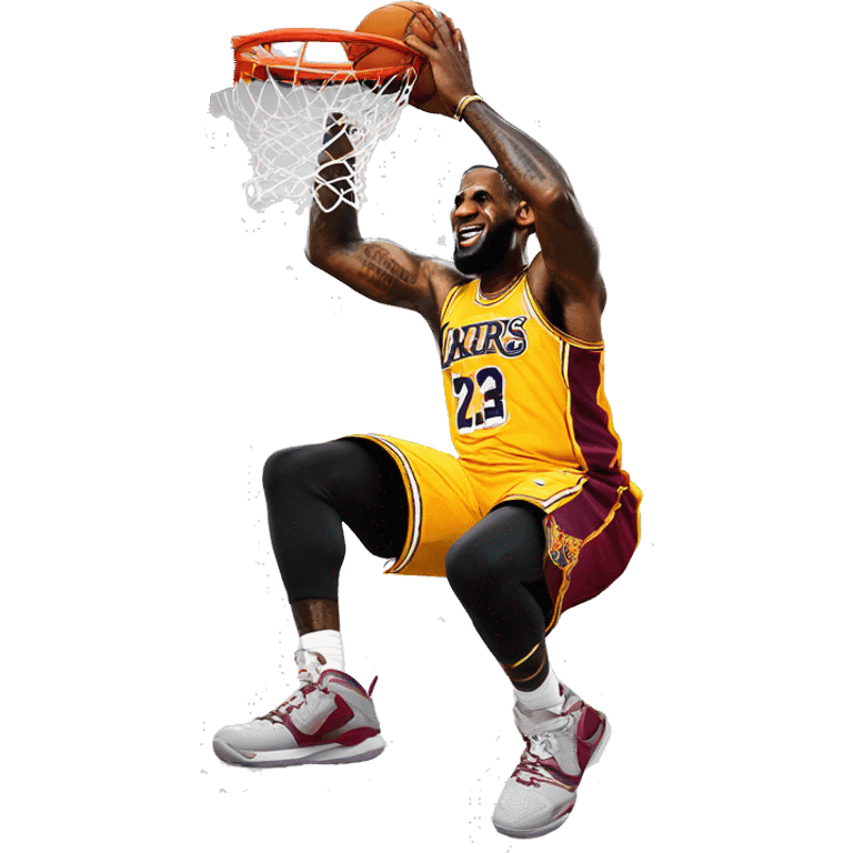 LeBron James dunking emoji