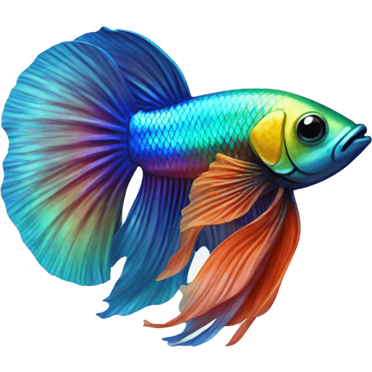 colorful shiny betta fish emoji