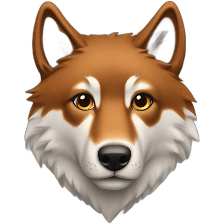 Loup brun roux  emoji