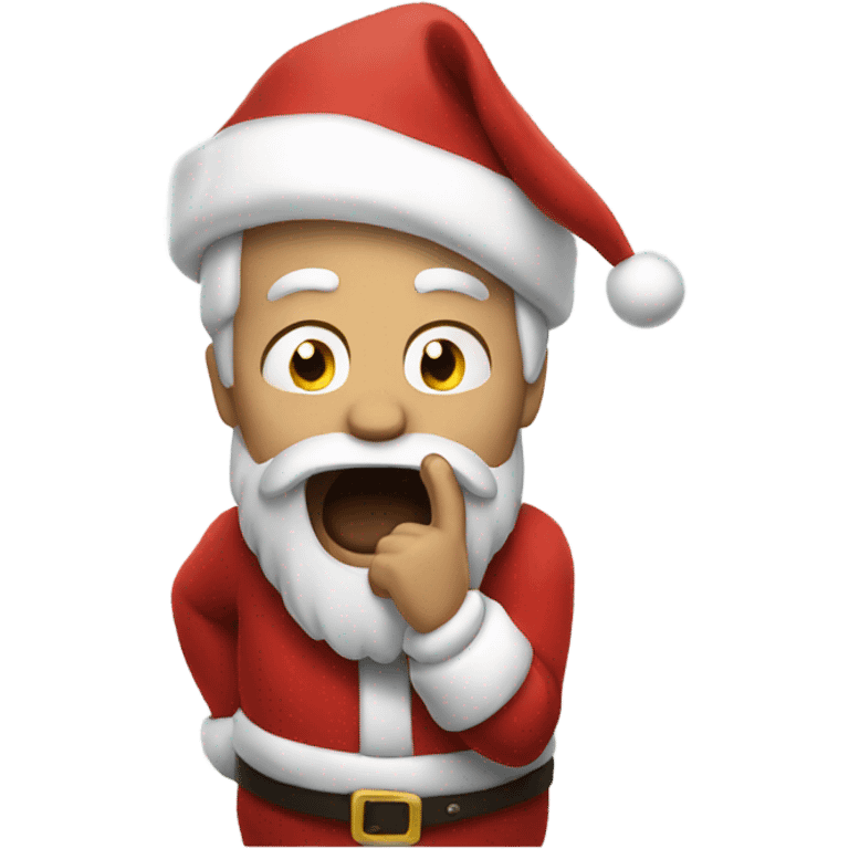 Santa yelling emoji