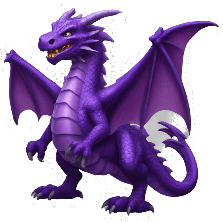 good Purple dragon in style of Heroes of Might and Magic I emoji