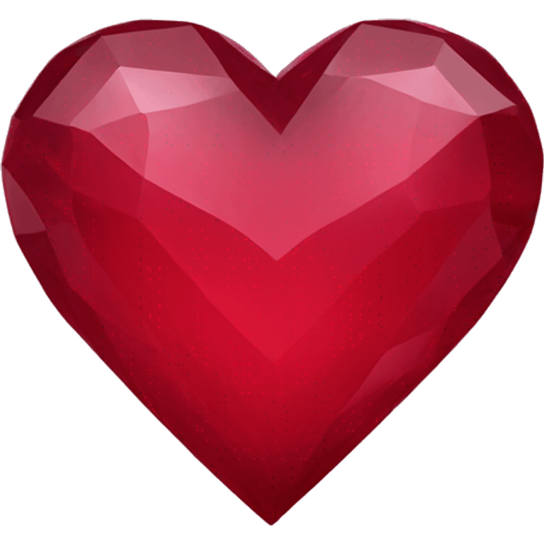 Heart made out of ruby emoji