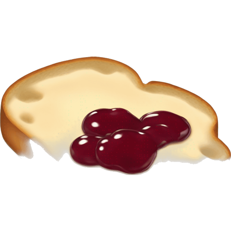 A slice of bread greased with jam emoji