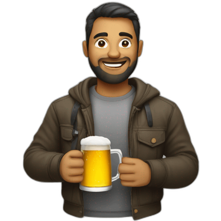 Web developer with beer emoji