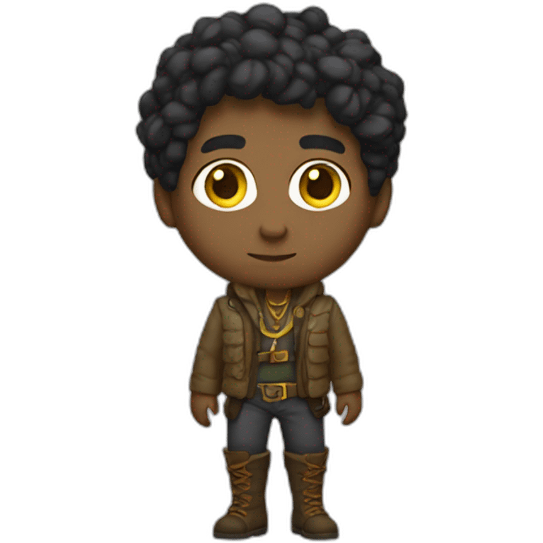 Treasure Hunter non-binary full body emoji eyes emoji