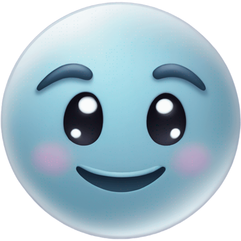 Moon astrology symbol with cute face emoji