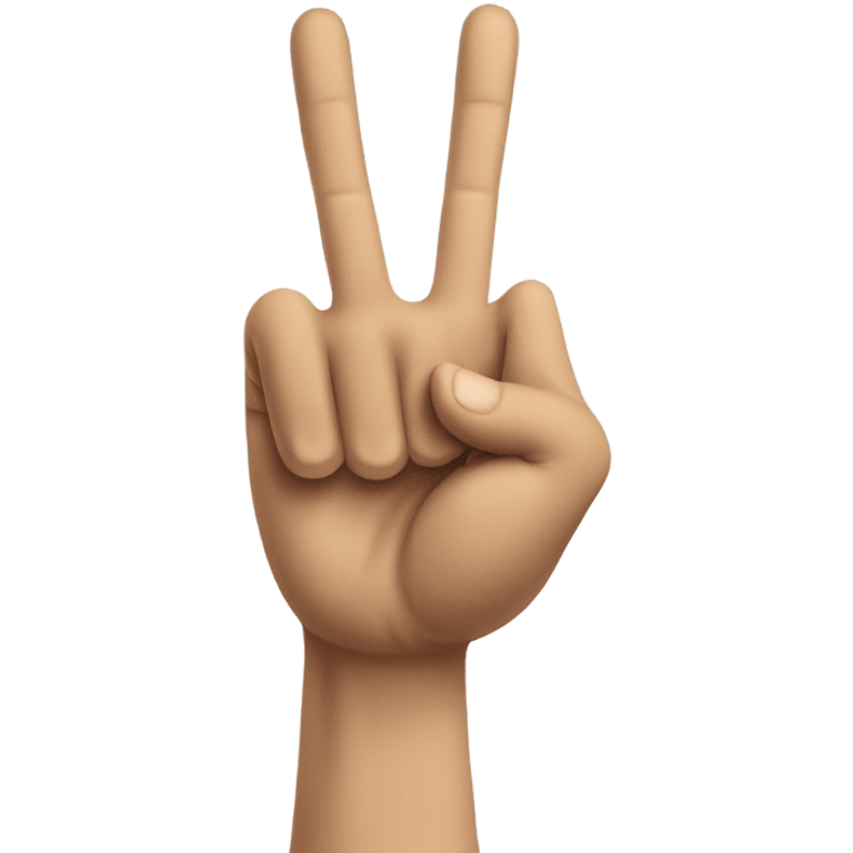 peace sign with thumb sticking out emoji