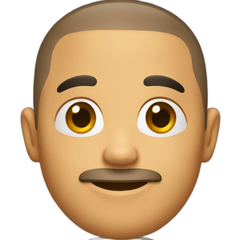 À emoji with a buzz cut emoji