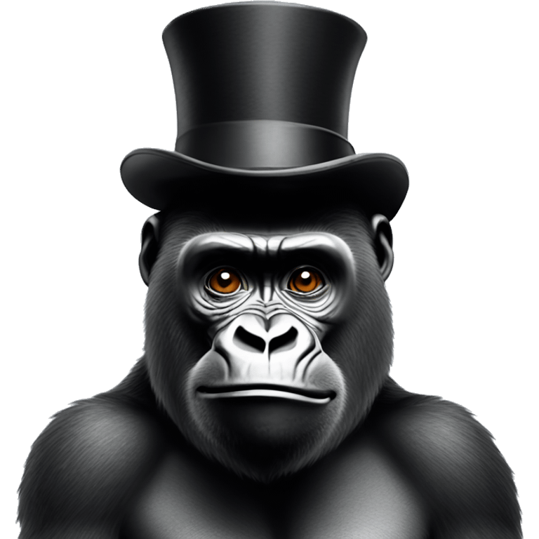 Gorilla with top hat  emoji