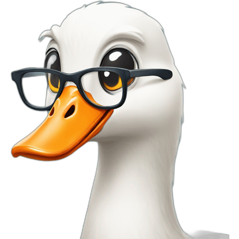 Goose with glasses emoji