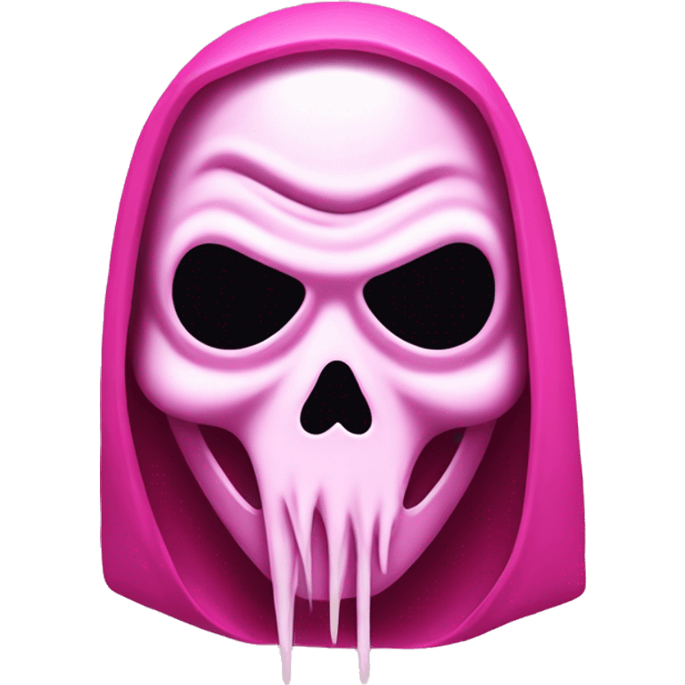 ghostface from scream scary movie in shades of pink emoji