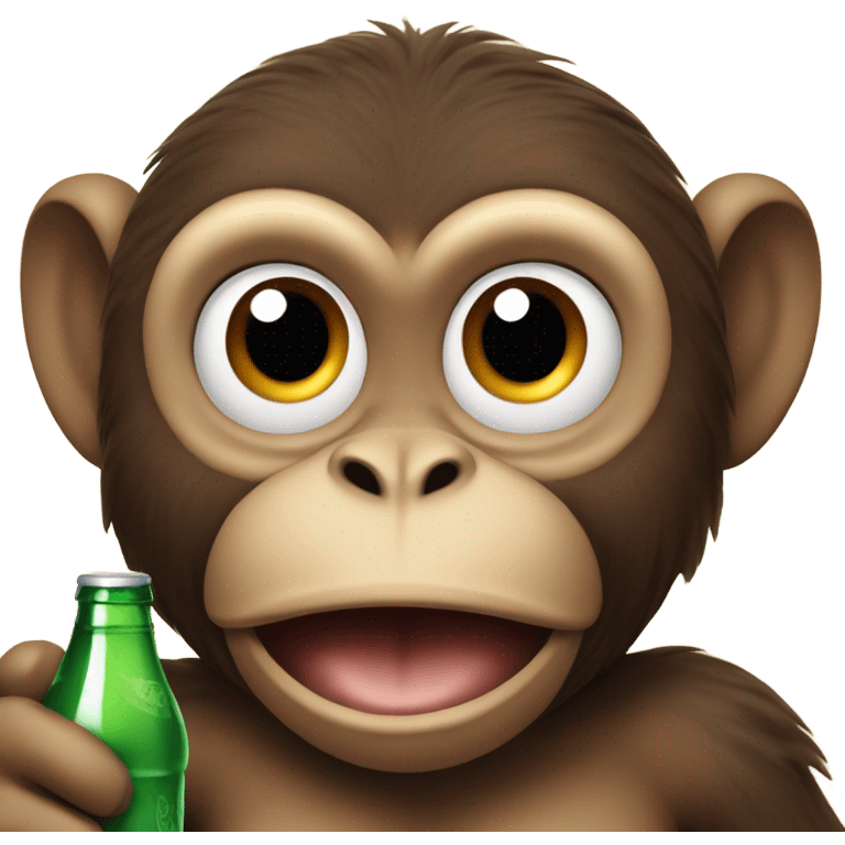 Beer and monkey emoji