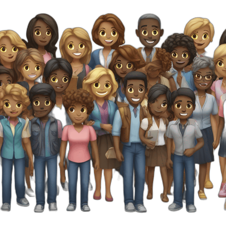 School reunion no black person emoji