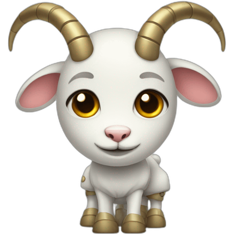 cute robot with goat horns emoji