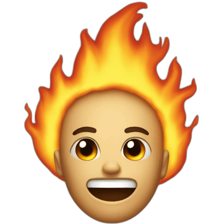 burning head emoji