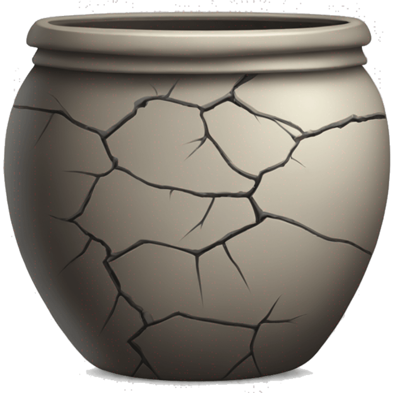 A pot with cracks emoji