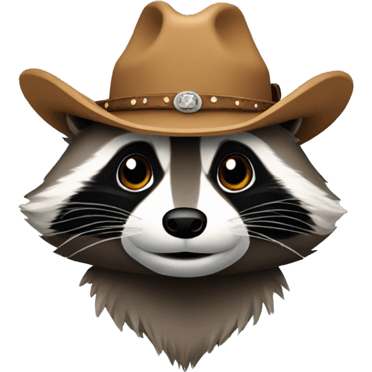 Raccoon wearing cowboy hat  emoji