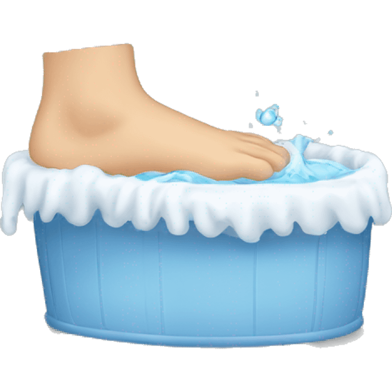 Washing foot emoji