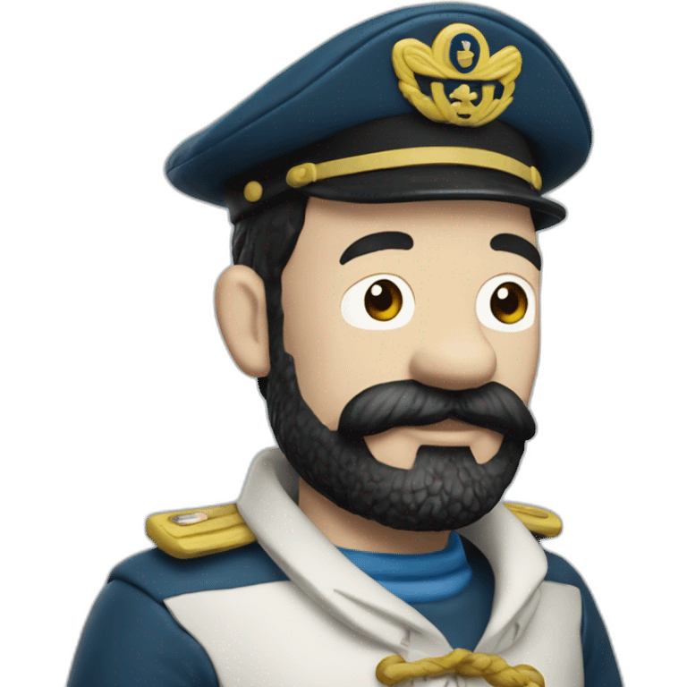 Captain haddock from tintin in a sailor jacket emoji