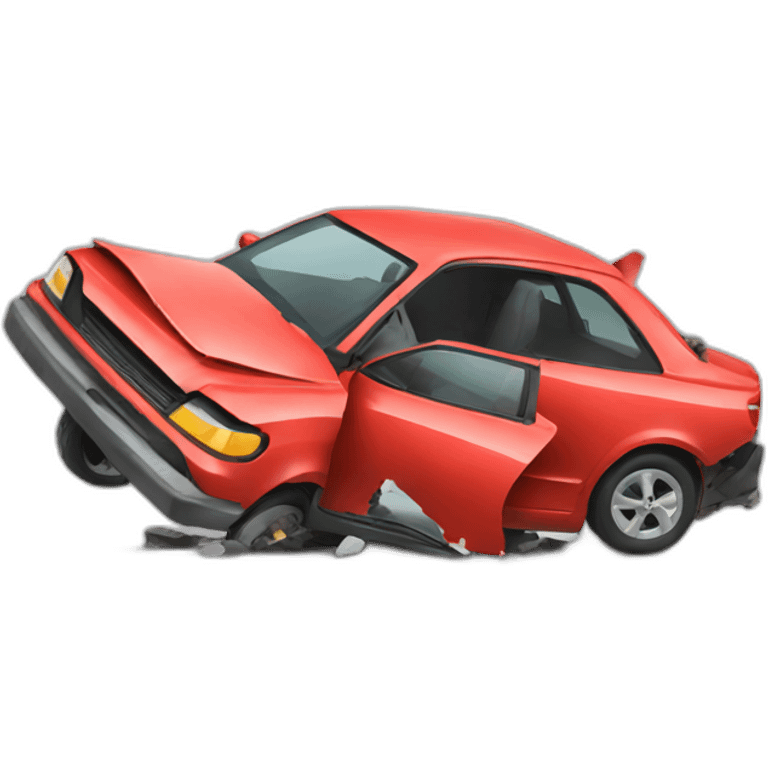 crashed car emoji