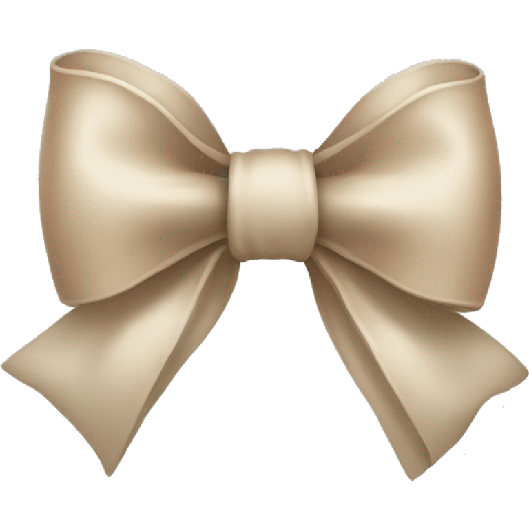 Neutral colored bow emoji