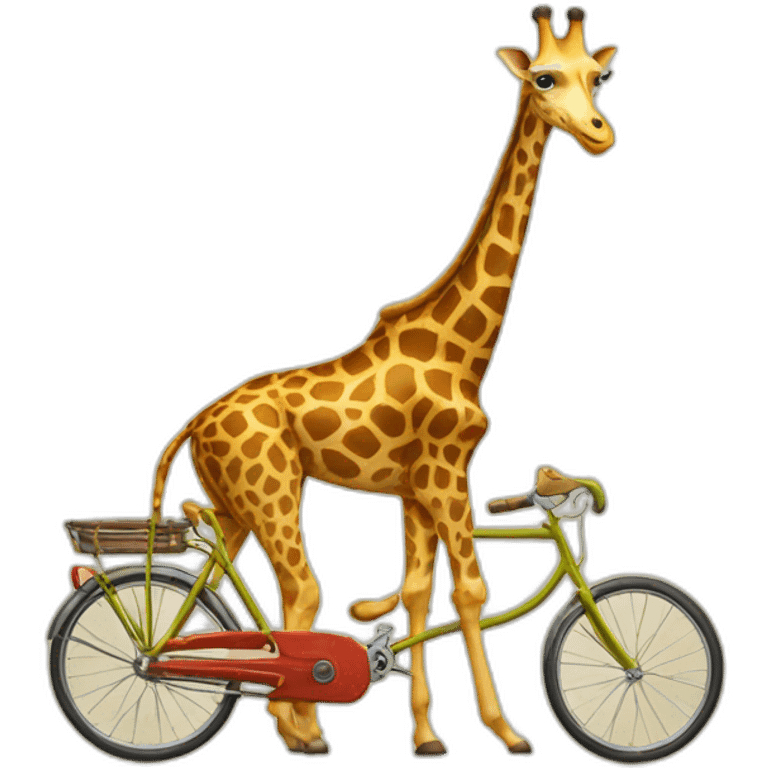 Girafe et velo emoji