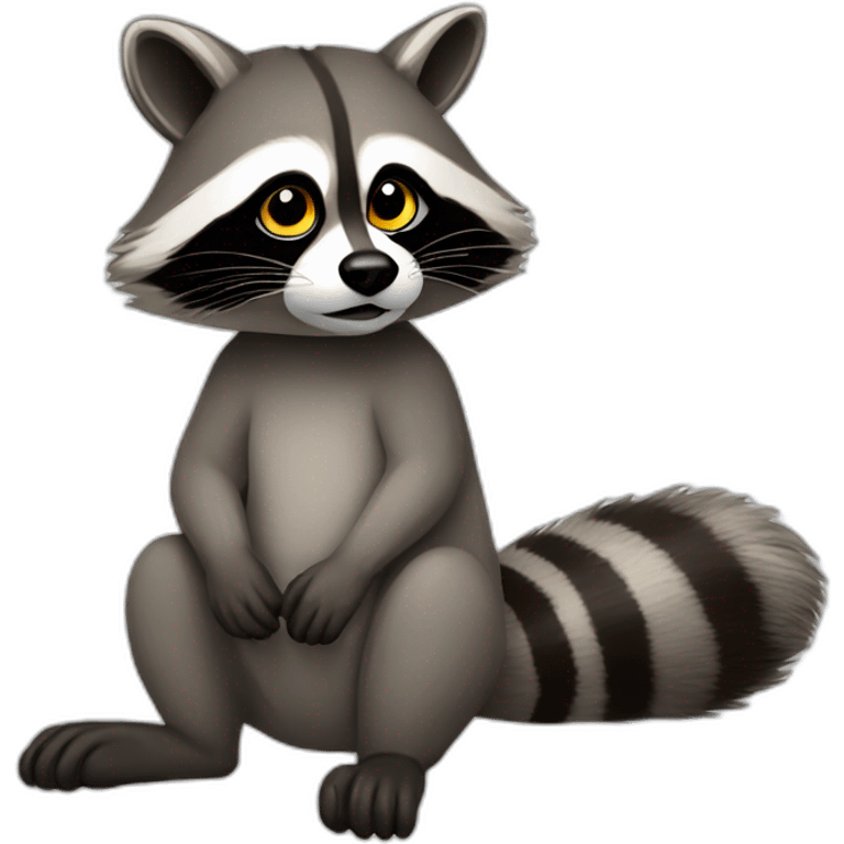 racoon raketa emoji