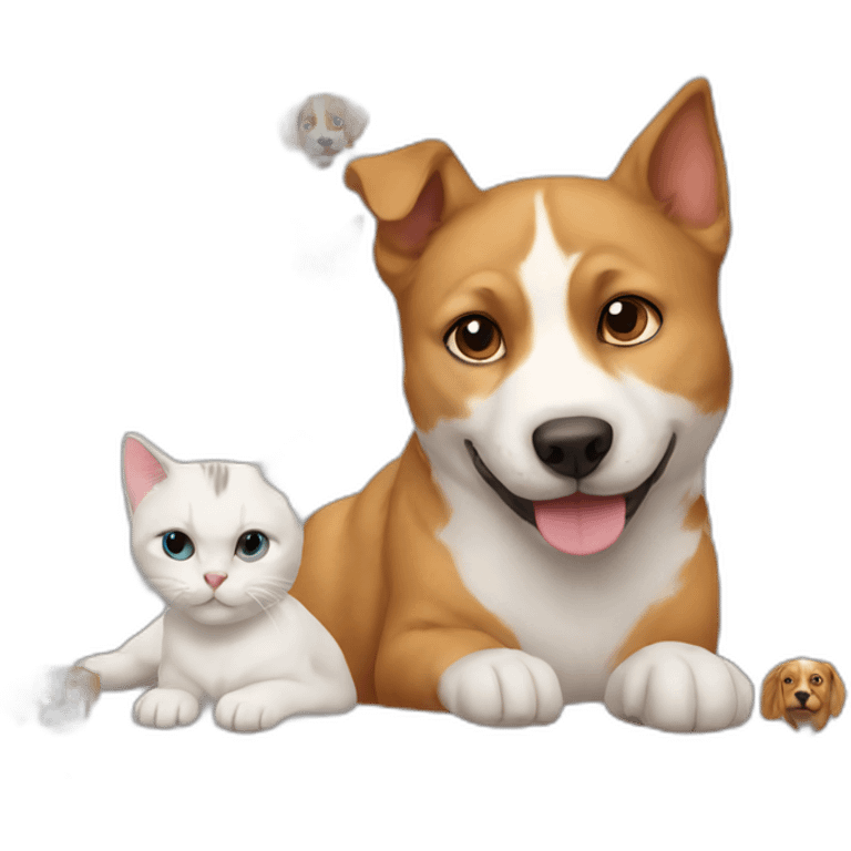 Cats and dogs emoji