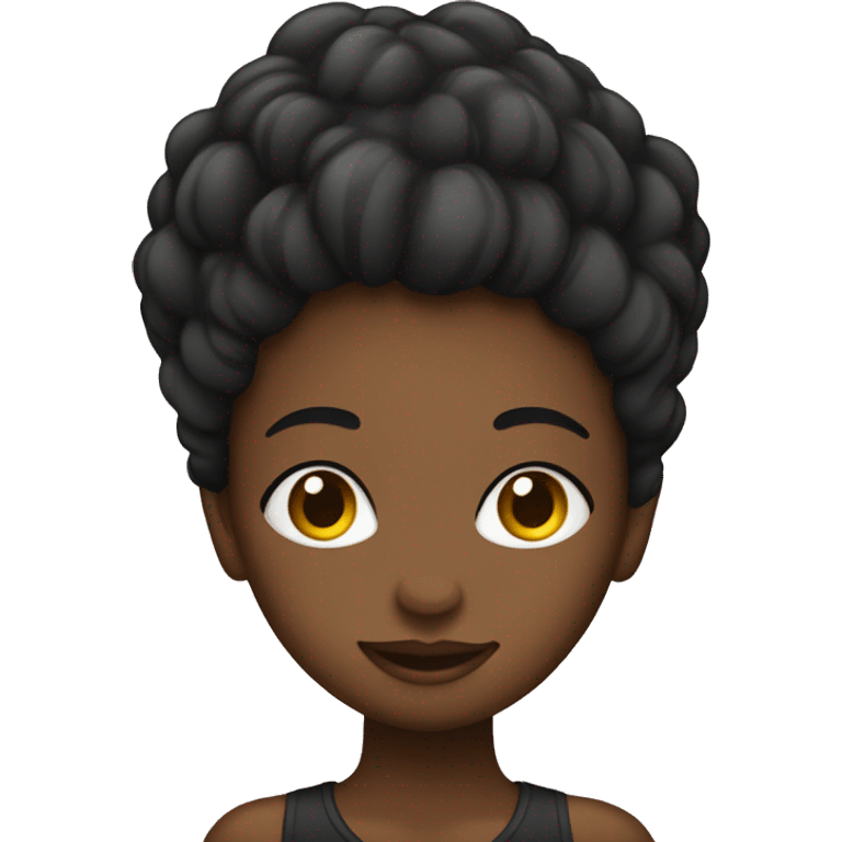 Mulher negra com bebê  emoji