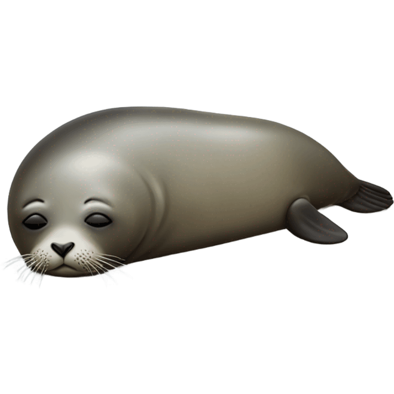 very tired seal lying down emoji