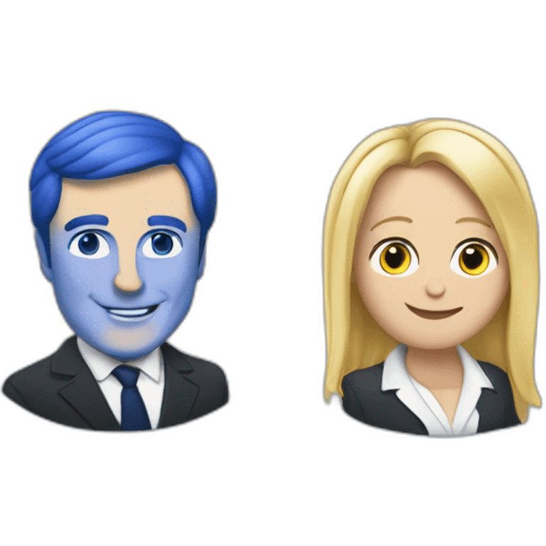 Macron et zemour avec Le Pen emoji