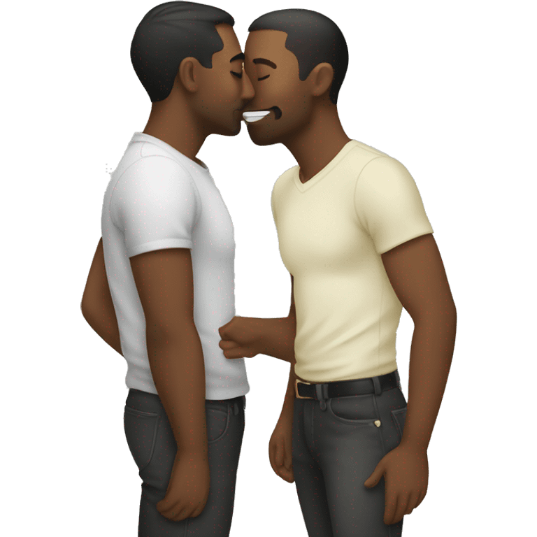 Two gay guys kissing  emoji