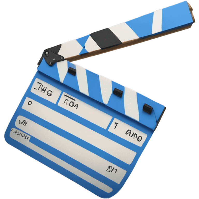 Blue clapperboard emoji