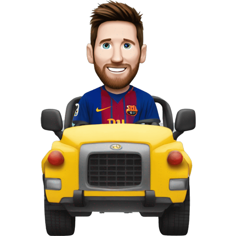 Messi dans une voiture emoji