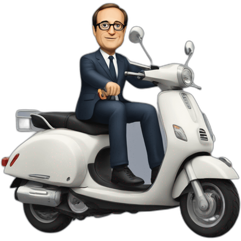 François Hollande scooter  emoji