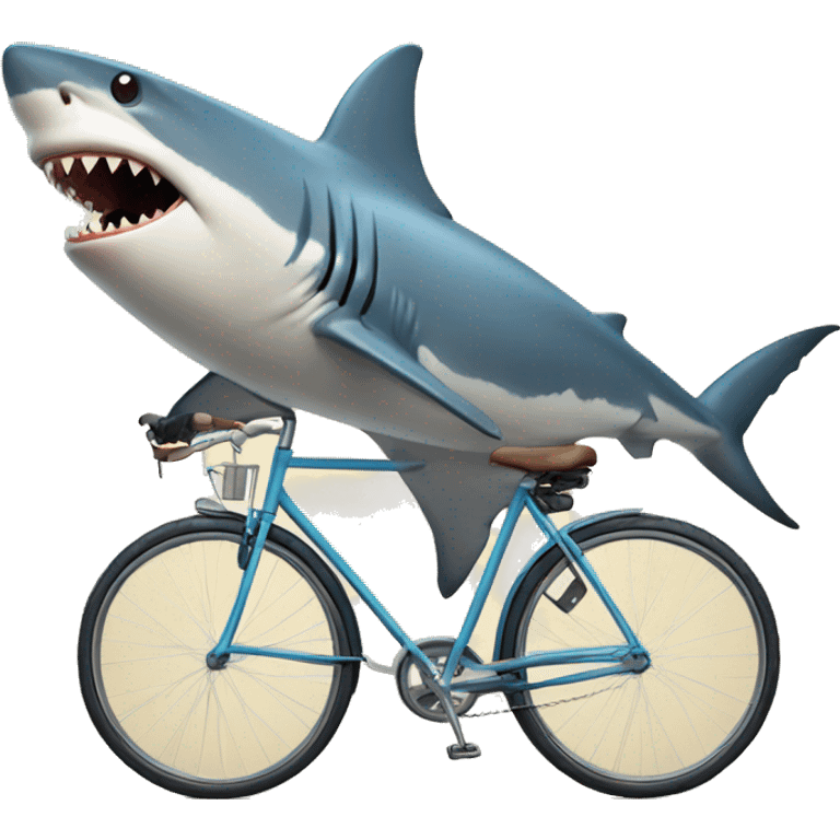 shark on bicycle emoji