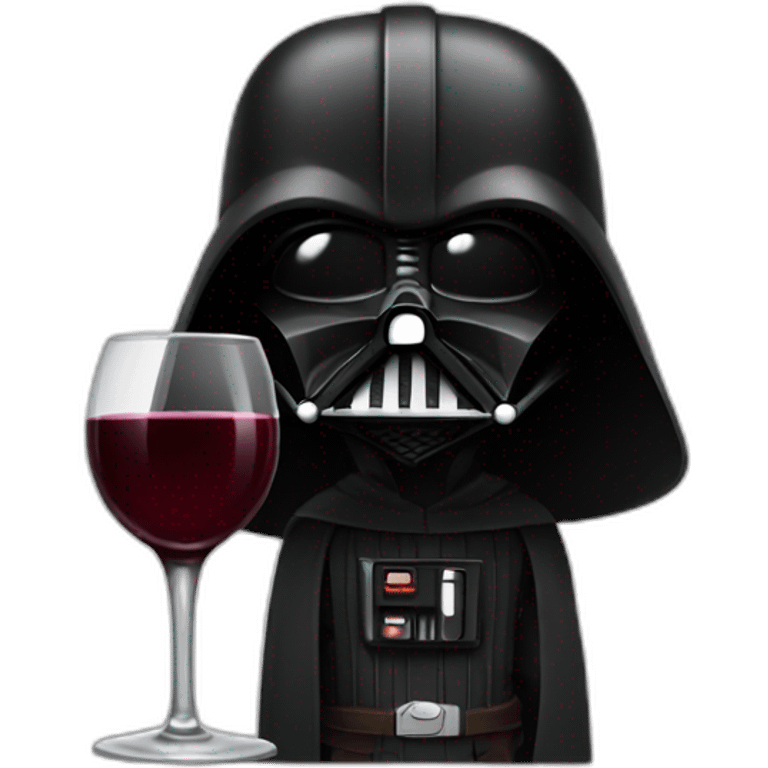 Dark vador drink wine emoji