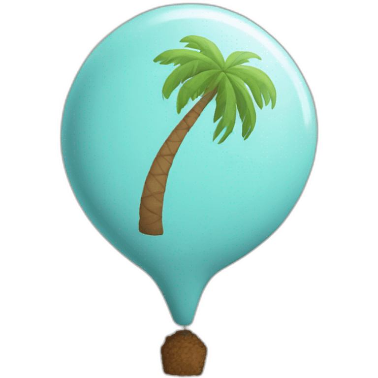 Thought balloon containing a palm emoji