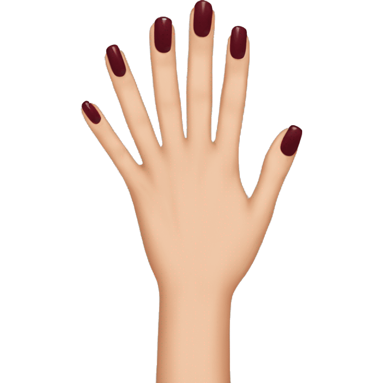 Dark red nails emoji