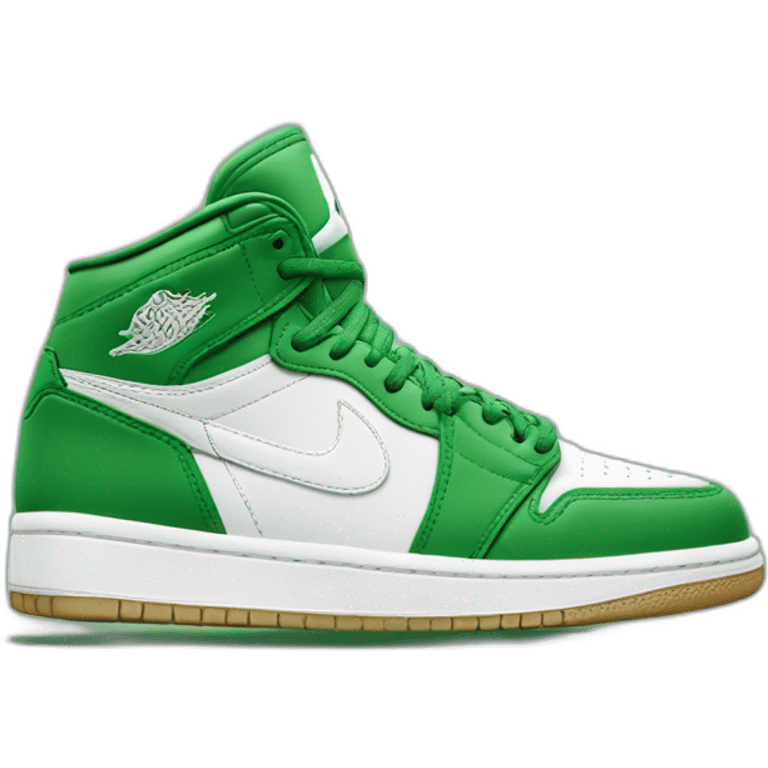 green and white air jordan emoji