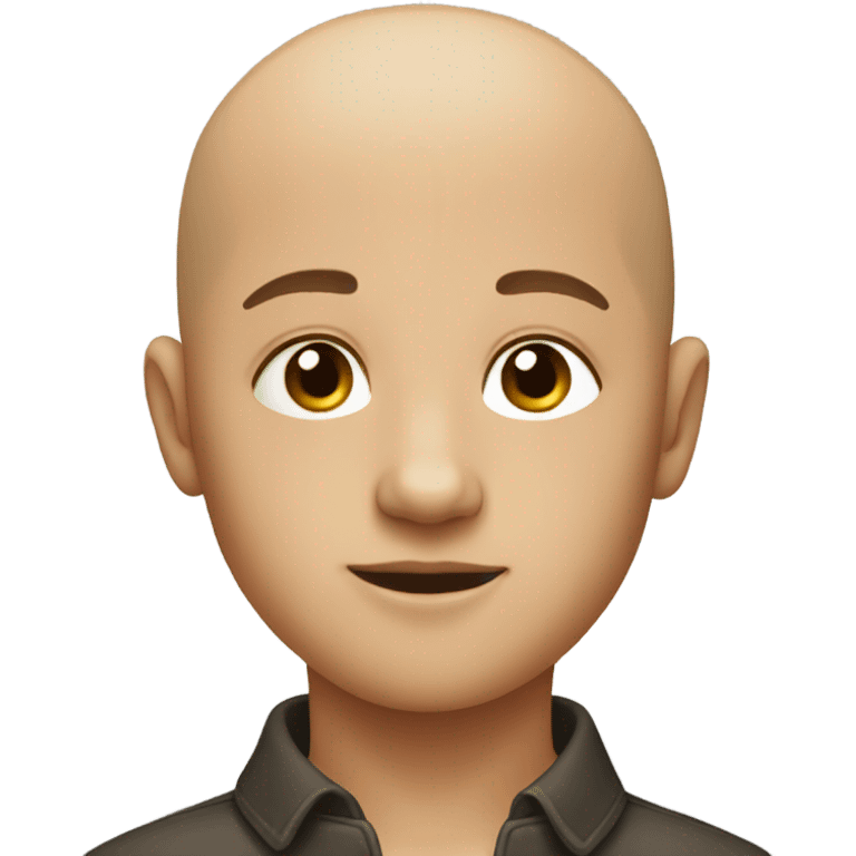 Bald head boy emoji