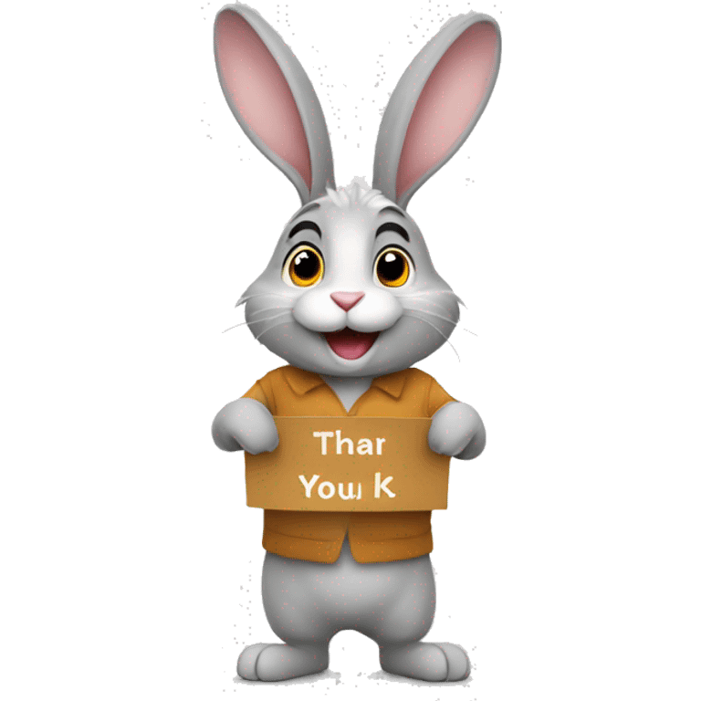 rabbit saying thank you emoji