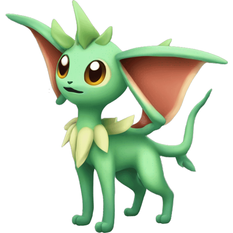 Leafeon-Flygon full body emoji