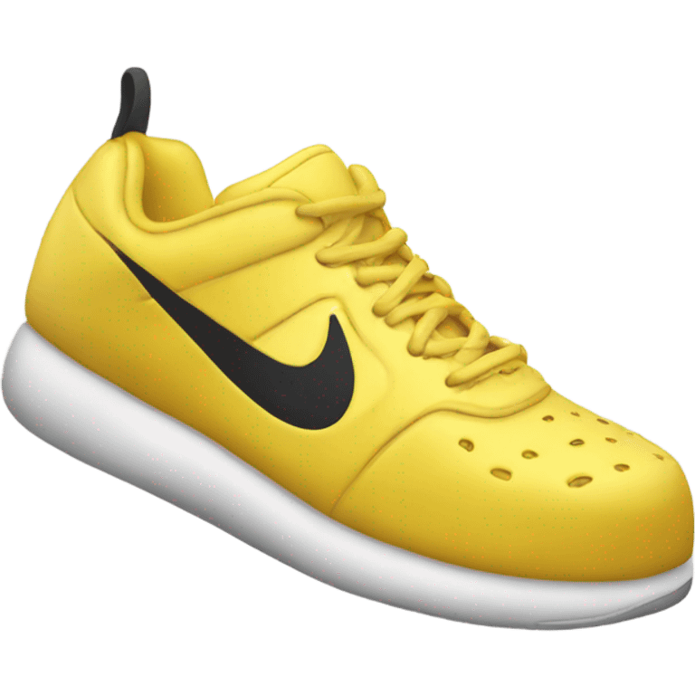 A chill banana with Nike kicks emoji