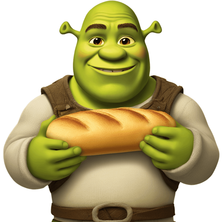 shrek holding bread emoji