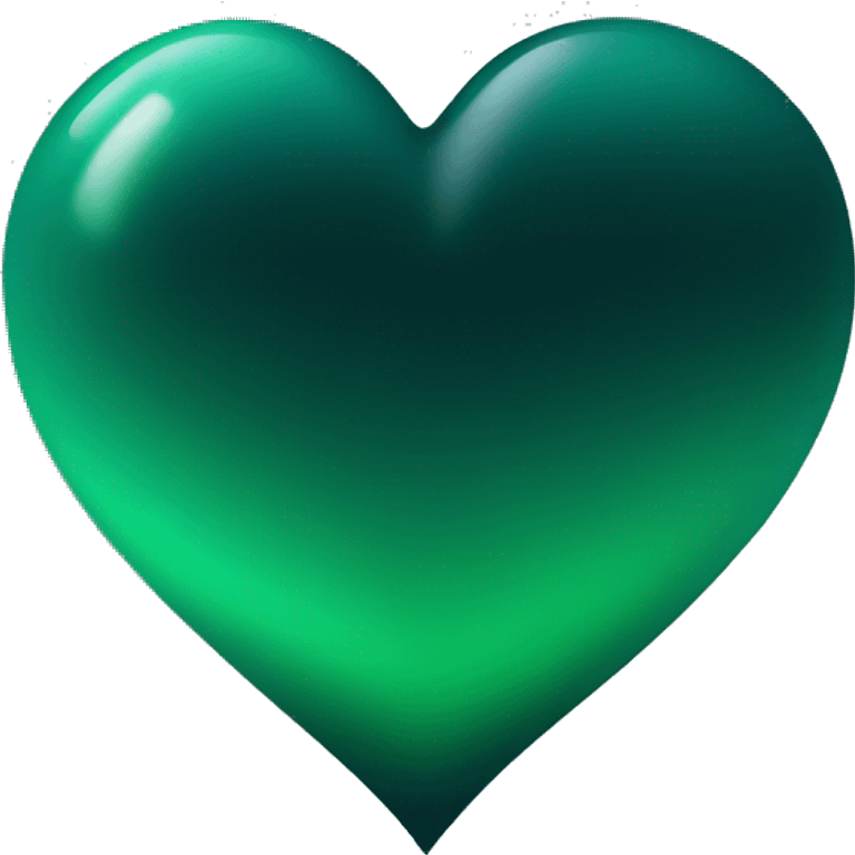 Dark green ombré heart emoji