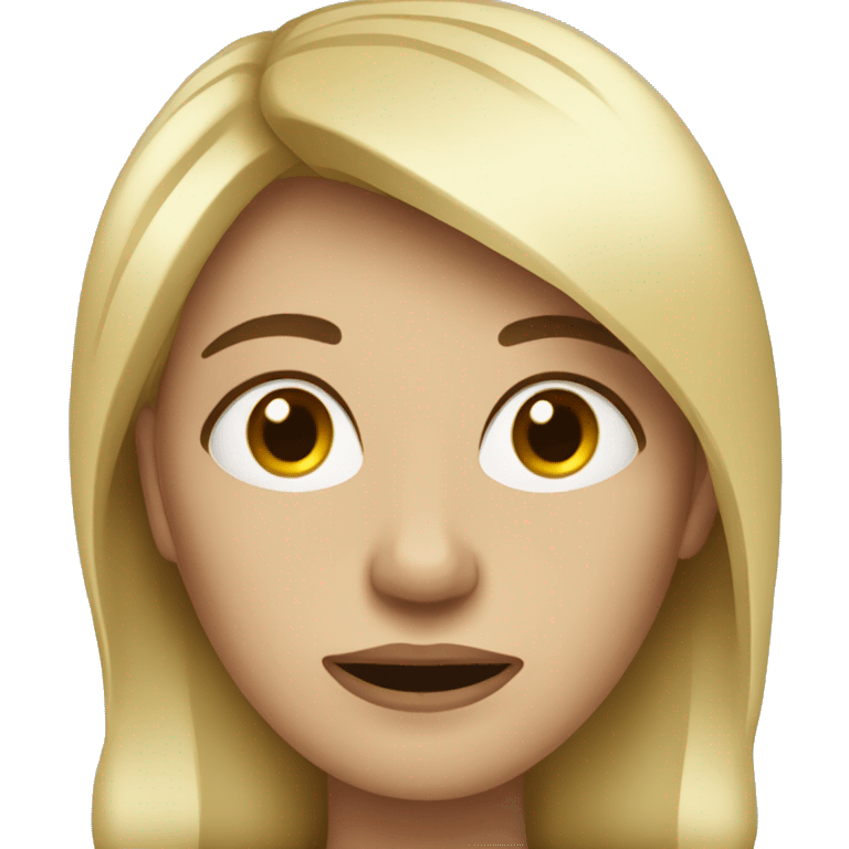 sickly blonde woman emoji